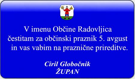 Čestitka Občine Radovljica ob občinskem prazniku